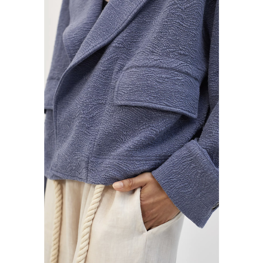 NEW Anthropologie French Mauve Blue Textured Blazer - Various - Picture 4 of 12